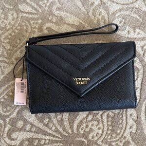 Victoria's Secret Black Chevron Wristlet